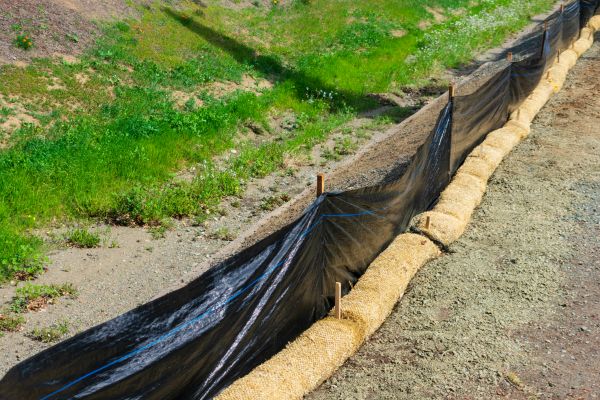 Straw Wattle Installation in Gilbert